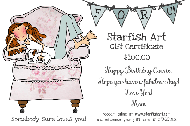 Starfish Art Gift Card