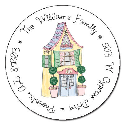 Moving House Circle Address Stickers