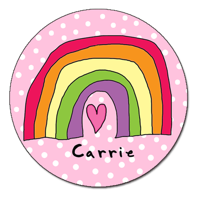 Rock Star Rainbow Circle Stickers