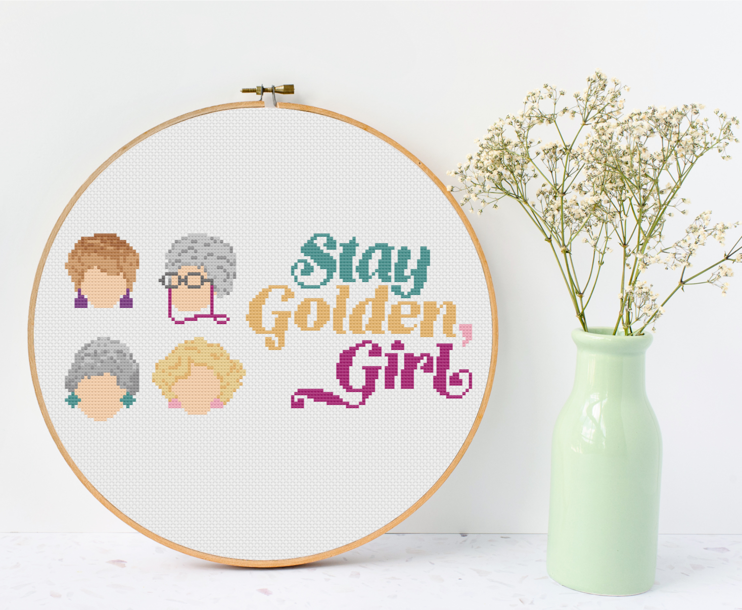 Stay Golden, Girl- Funny Modern Pattern