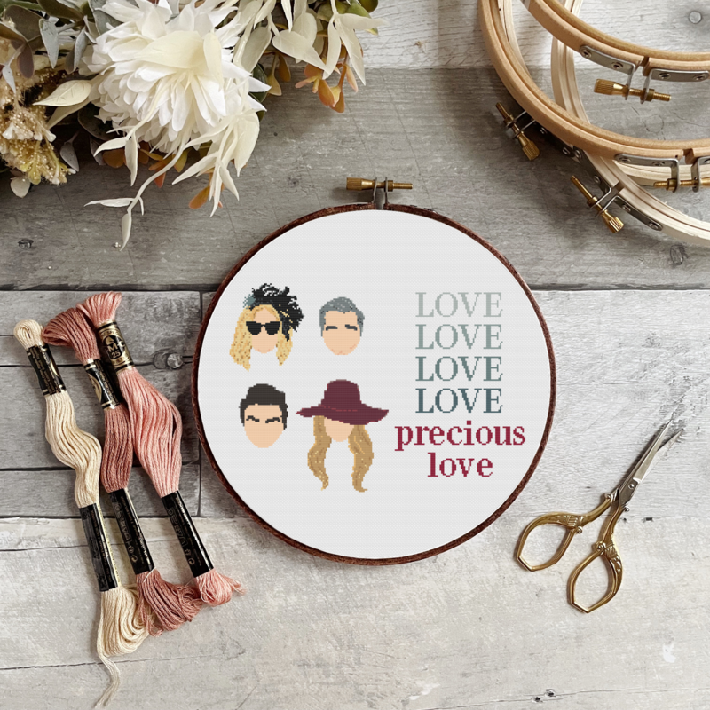 Schitt&#39;s Creek Cross Stitch Pattern, Precious Love Cross Stitch, Moira Rose, David Rose Cross Stitch, Ew David!
