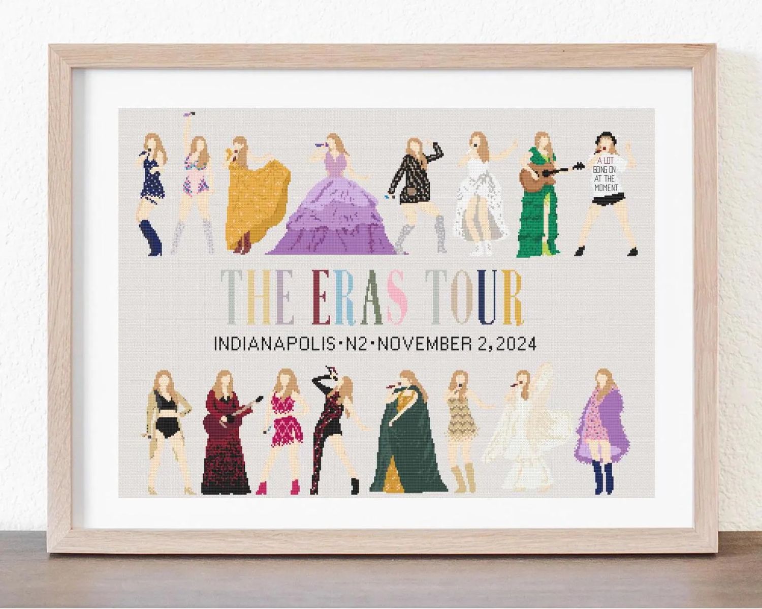 Taylor Cross Stitch, Eras Cross Stitch, Music Cross Stitch, Tour Cross Stitch, Music Gift, Iconic Outfits