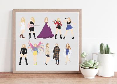 Taylor Swift Eras Cross Stitch Pattern, Music Cross Stitch, Subversive Cross Stitch Pattern, Sassy Cross Stitch, Taylor Swift merch, Taylor Swift Evermore Taylor Swift Eras Cross Stitch Pattern, Music Cross Stitch, Subversive Cross Stitch Pattern, Sassy Cross Stitch, Taylor Swift merch, Taylor Swift Evermore