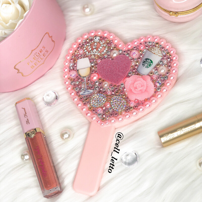 Coffee &amp; Wine Heart Hand Mirror