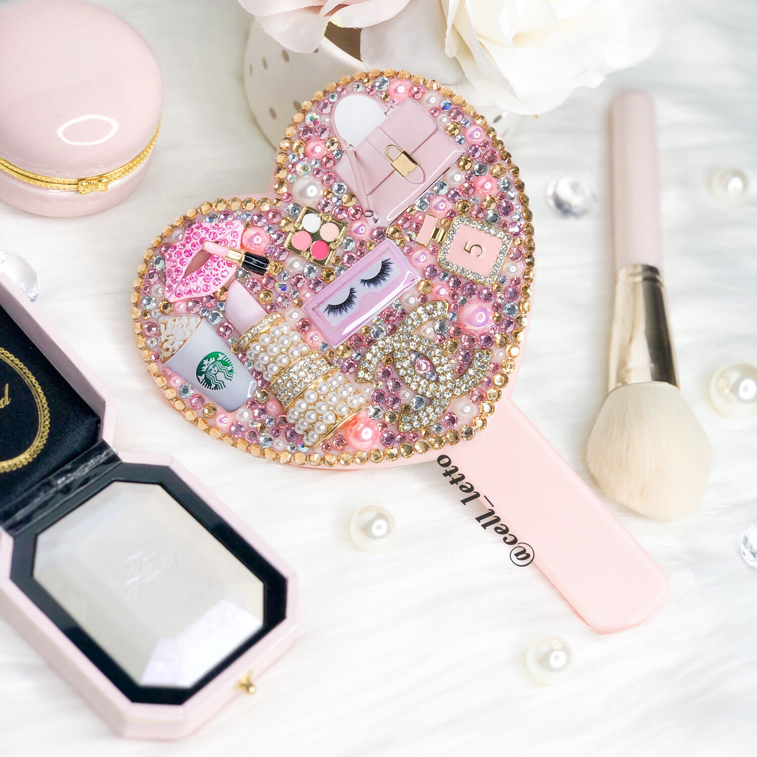 Glam Heart Hand Mirror