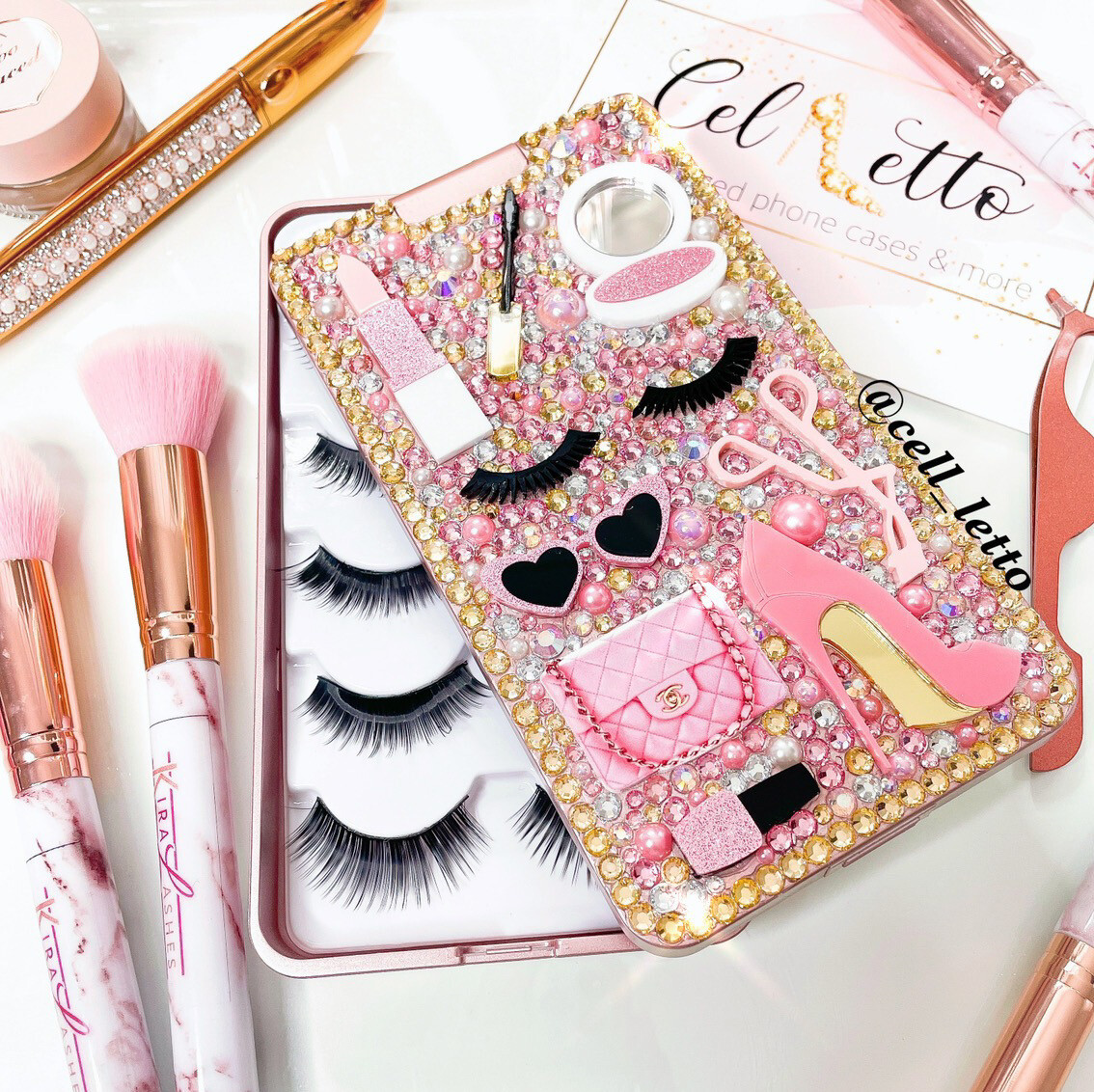 Travel In Bling LED Mirror Lash Case