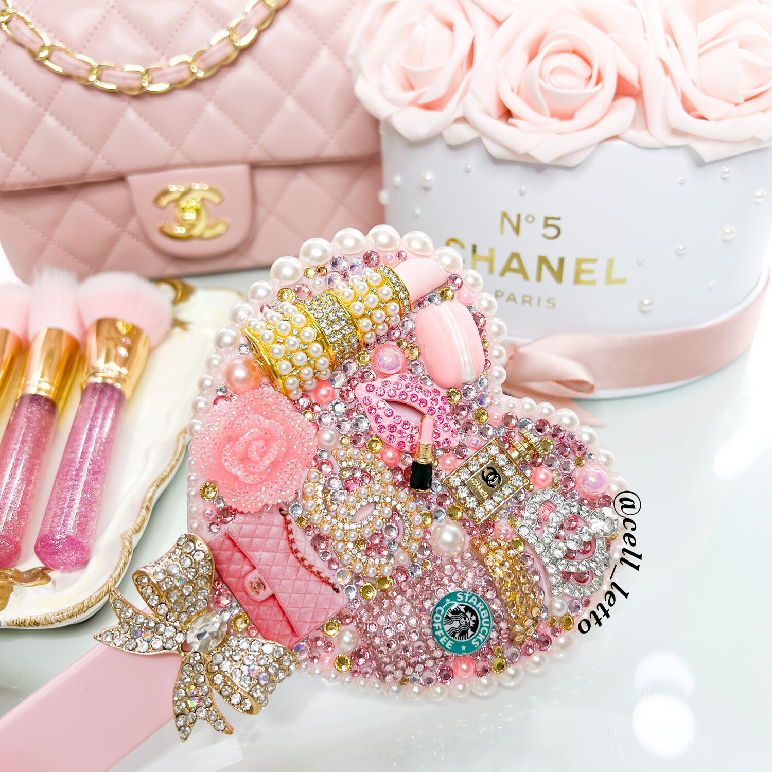 Blingy Queen Heart Hand Mirror