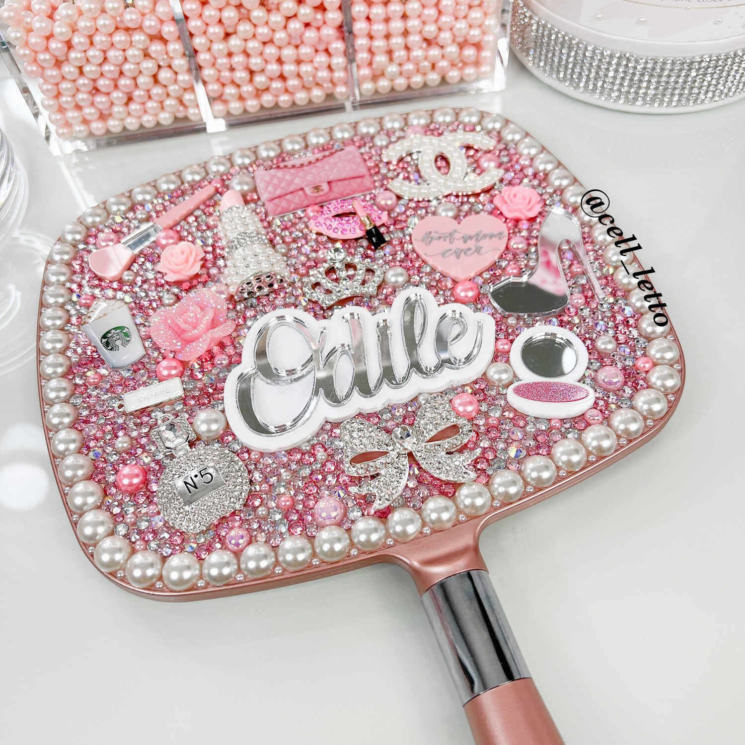 Blushing Beauty Large Hand Mirror