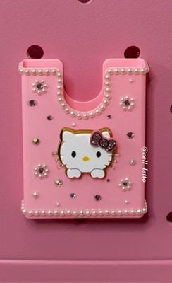 Kitty Bling Phone Holder for Bogg Bag PRE-MADE