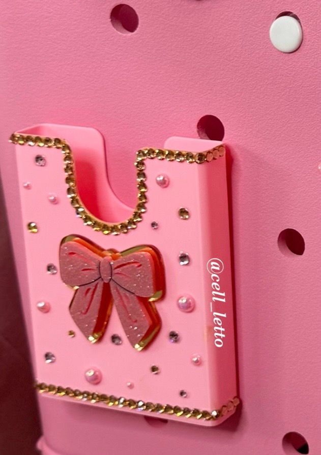 Bling Bow Phone Holder for Bogg Bag