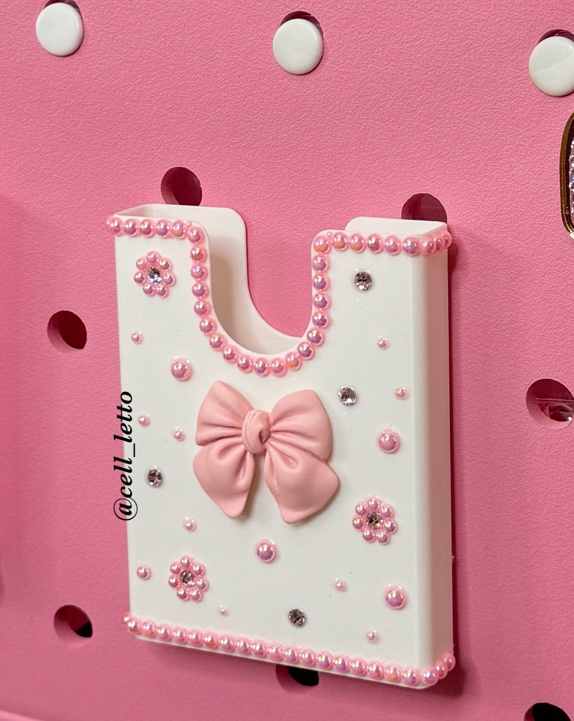 Coquette Bow Phone Holder for Bogg Bag