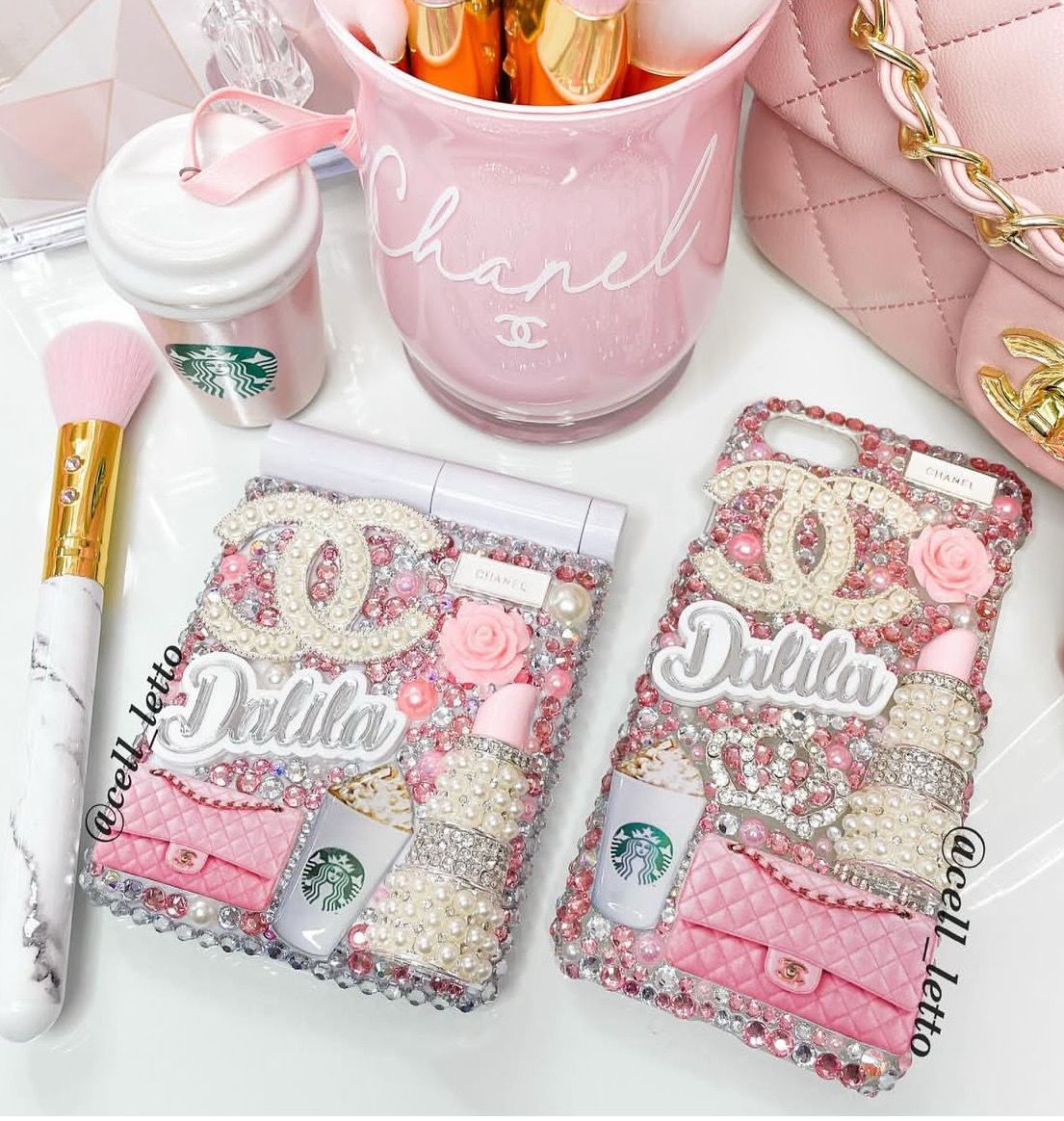 “Bling Essentials” (Phone Case + Compact Mirror)