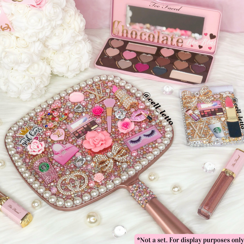&quot;Everyday Glam Pair&quot; (Compact Mirror + Large Hand Mirror)