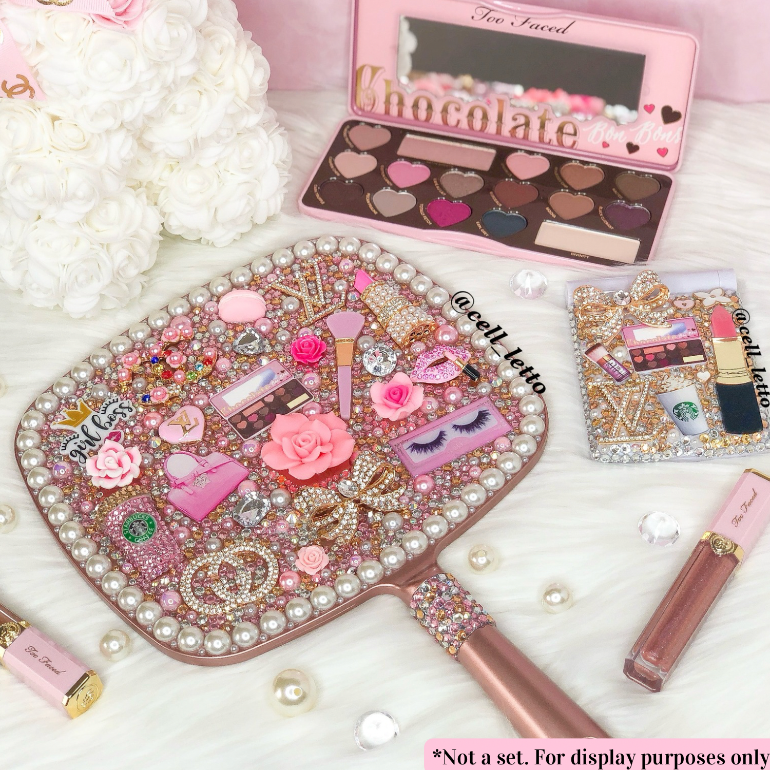 "Everyday Glam Pair" (Compact Mirror + Large Hand Mirror)