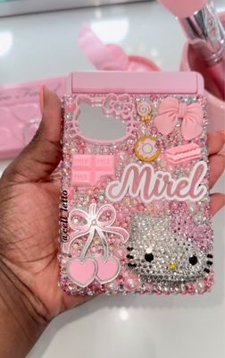 “Sweet Cherry Kitty” Rechargable LED Compact Mirror