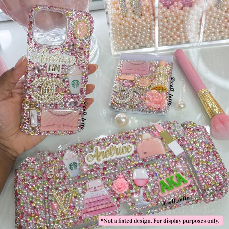 "Ultimate Gamer Glam Set" (Nintendo Switch Case + Compact Mirror + Phone Case)