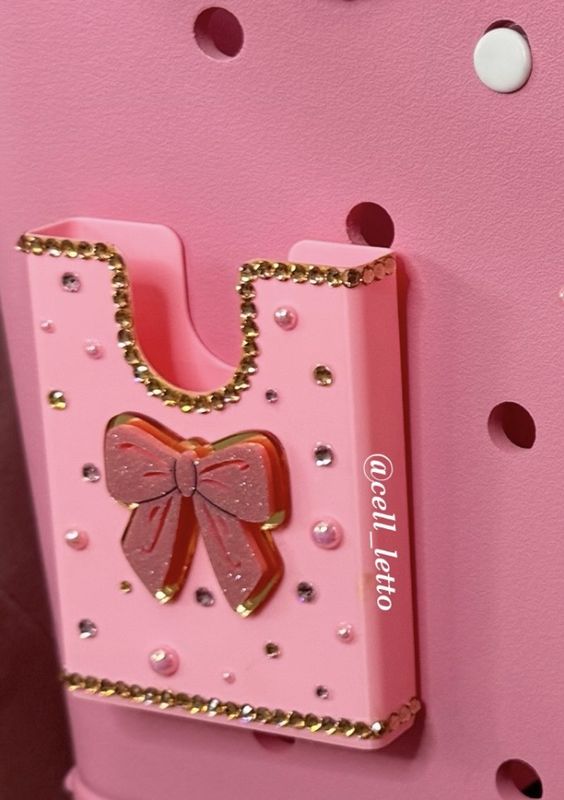 Bling Bow Phone Holder for Bogg Bag PRE-MADE