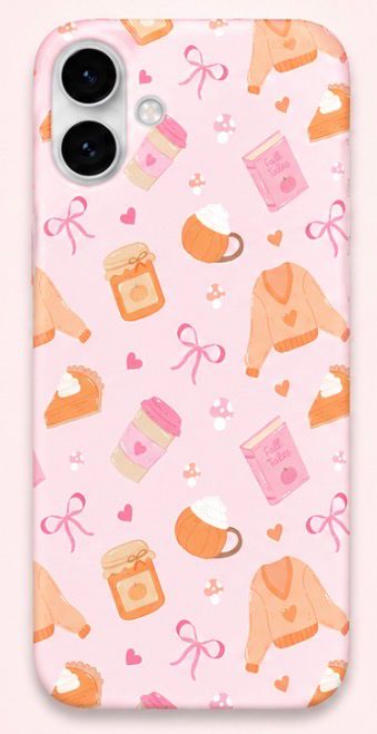 Cozy Fall Coquette Print Phone Case