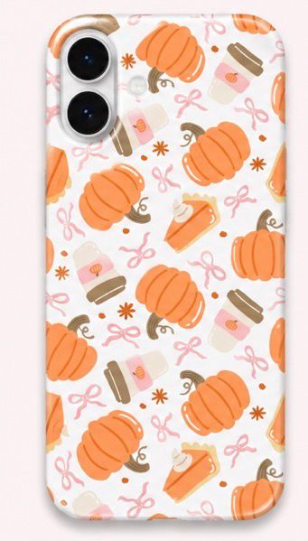 Cutesy Pumpkin Spice Latte Print Phone Case