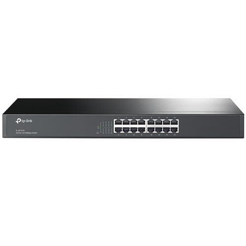 TP-Link TL-SF1016 16-Port 10/100Mbps Rackmount Switch, Retail Box , 2 year Limited Warranty