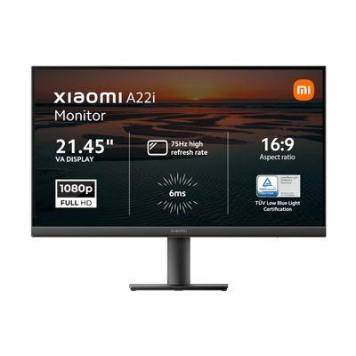 Xiaomi A22i 22″ Full HD 1080p VA Monitor (75Hz, 6ms, 16:9, HDMI/DP, Flicker-Free, &amp; VESA Mount)