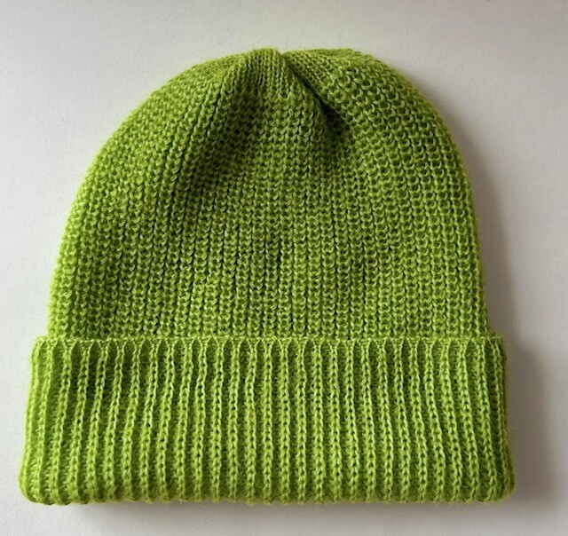 Green autumn/winter KNITTED BEANIE HAT