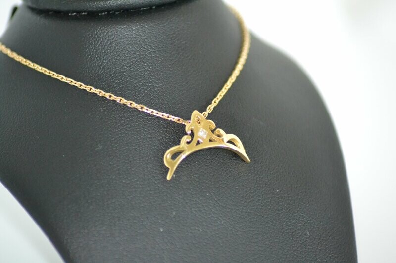 Pendentif Diadème or jaune 18K 750/1000 diamant