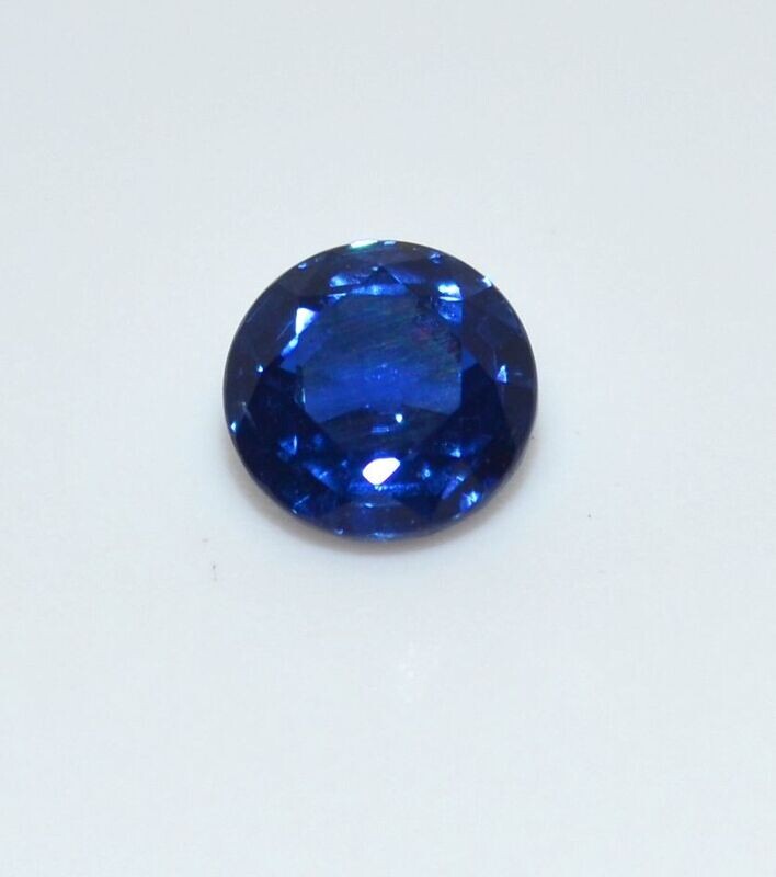 Saphir bleu rond