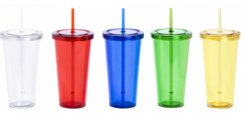 Vaso Colores cañita