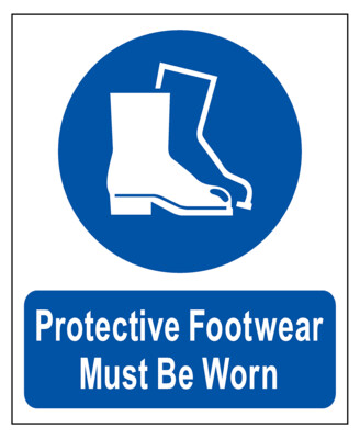 Protective Footwear Must Be Worn​ Sign