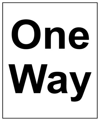 One Way​ Sign