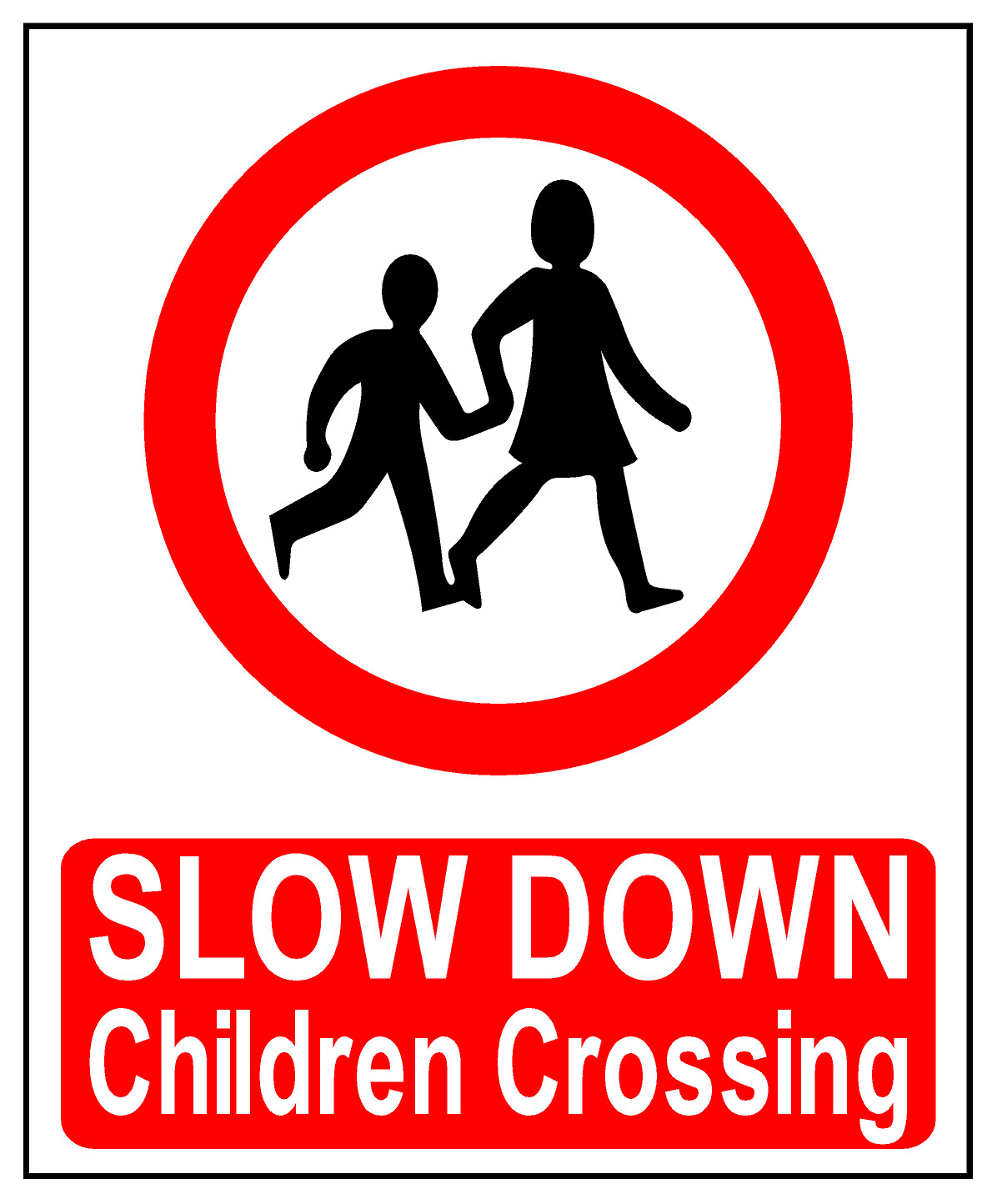 Caution Children Crossing Sign