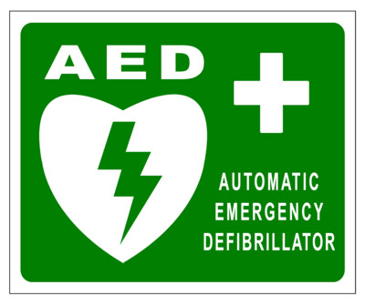 Automatic Emergency Defibrillator​ Sign