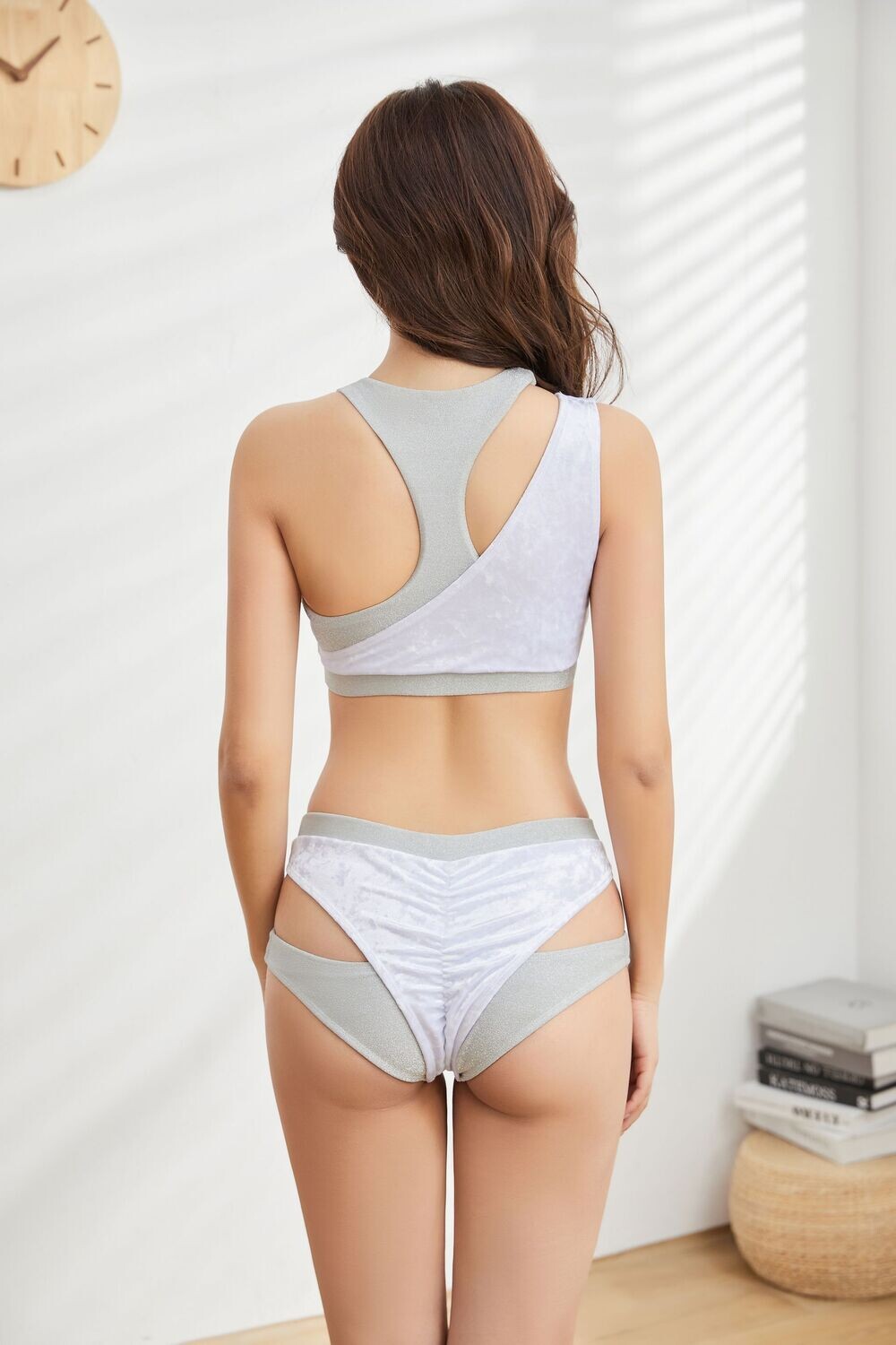 Fairy Velvet Glitter Double Layered Bottom - White