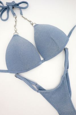 Meta Bikini Posing Suits- Baby Blue Pearly (Molded)