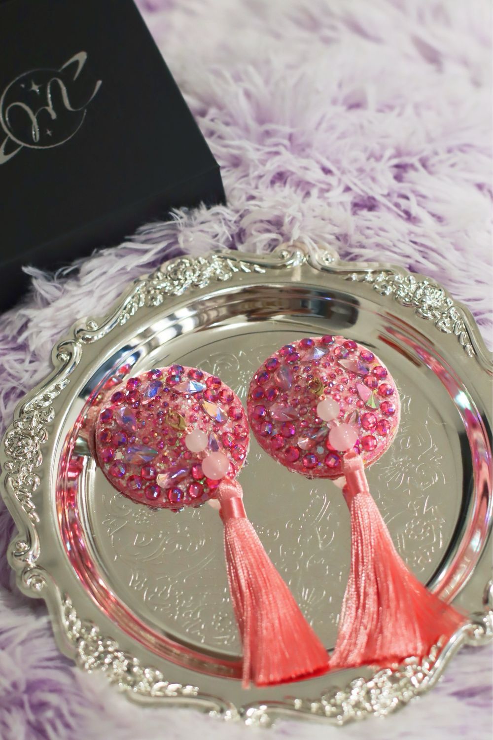 Dolly Rhinestone Pasties - Coral Red Dolly Rhinestone Pasties - Coral Red