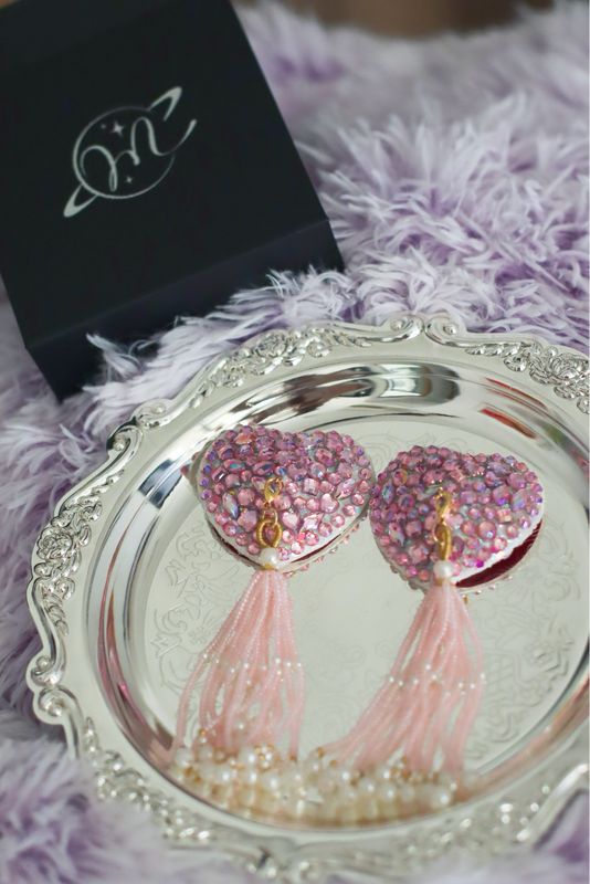 Hearty Rhinestone Pasties - Pink Hearty Rhinestone Pasties - Pink