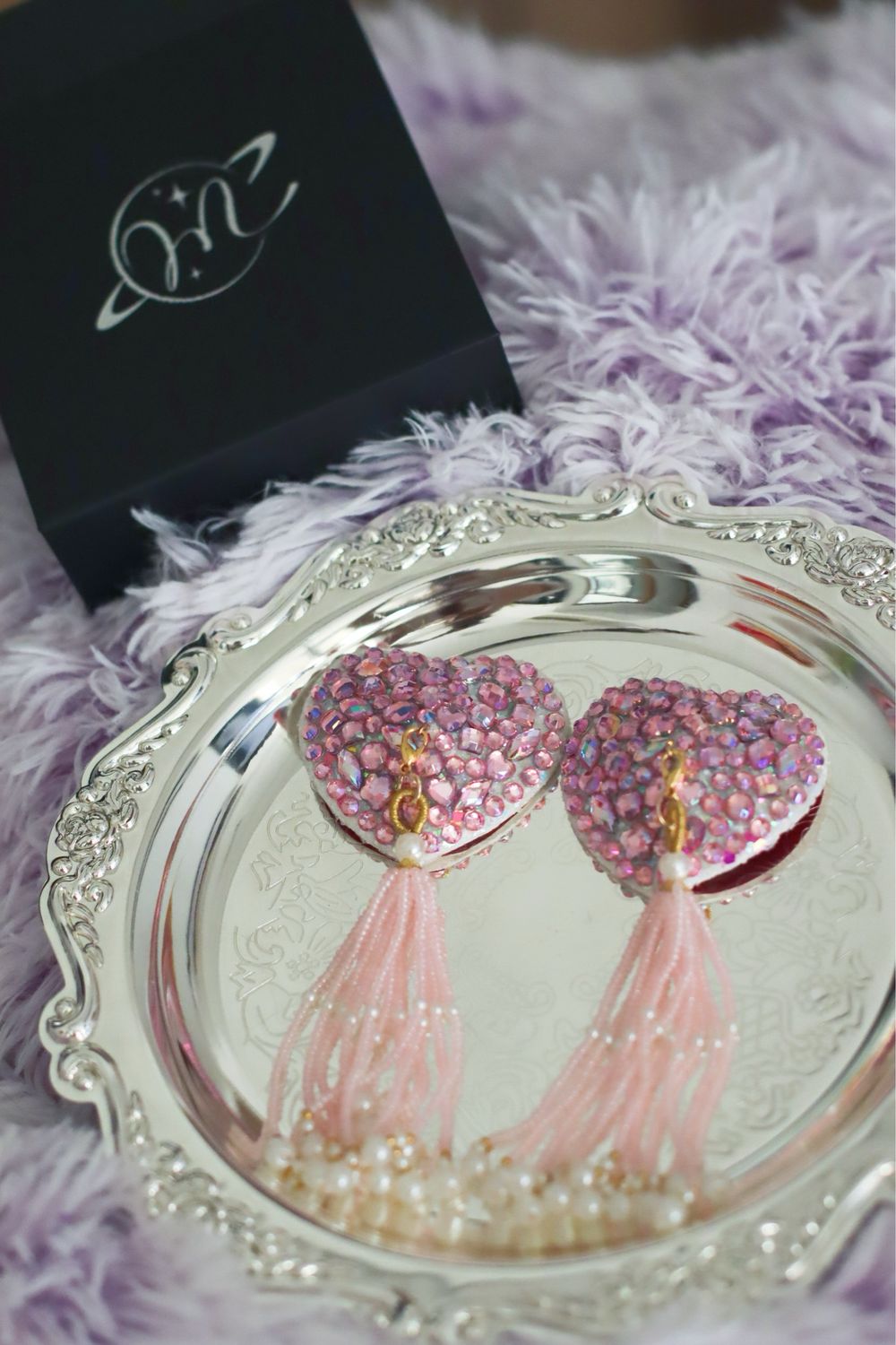 Hearty Rhinestone Pasties - Pink Hearty Rhinestone Pasties - Pink