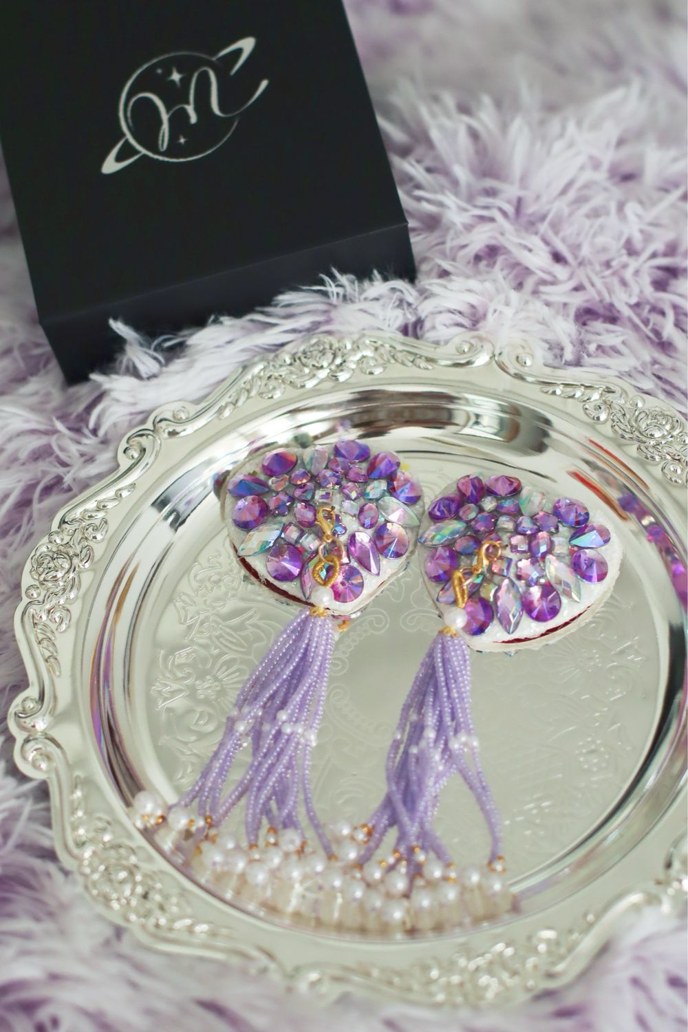 Hearty Rhinestone Pasties - Purple Hearty Rhinestone Pasties - Purple