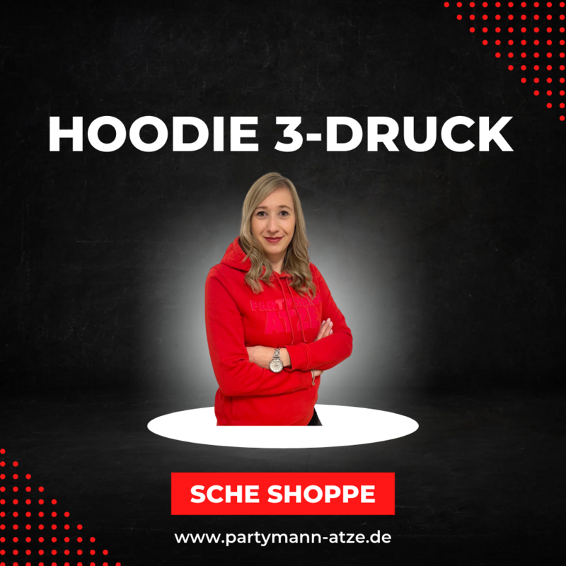 Hoodie 3-Druck rot