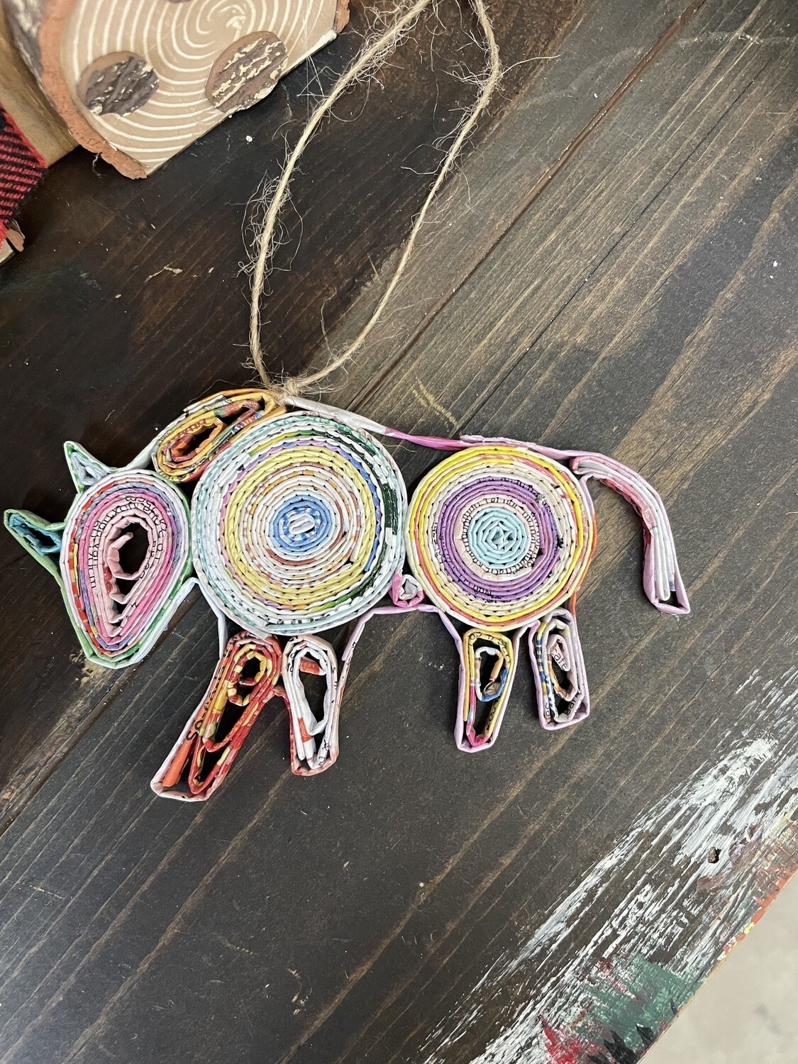 Orn  xmas Buffalo Reycled Mag