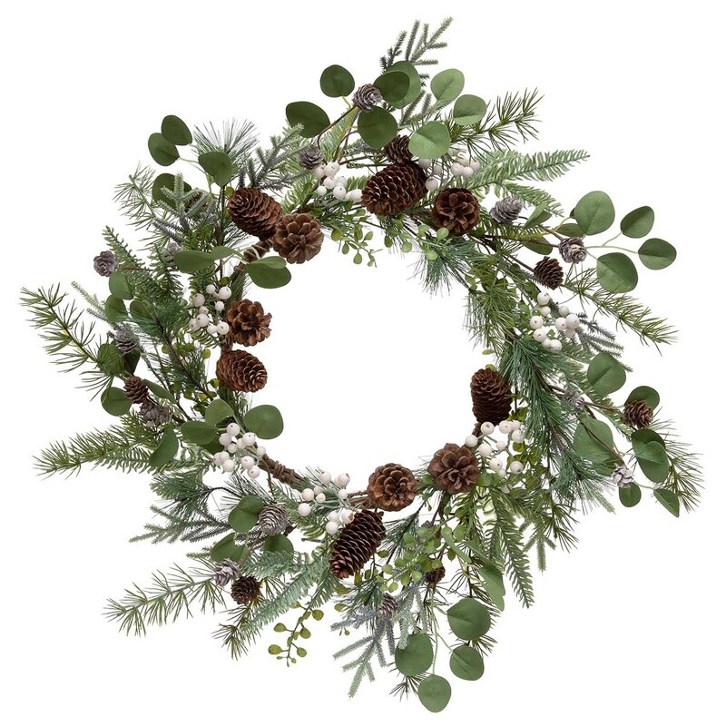 22" Pine Wreath with Berry