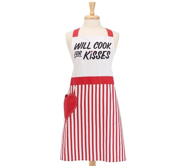 Will Cook for Kisses Adult Apron