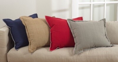 Whip Stitched Flange Pillow Down Filled