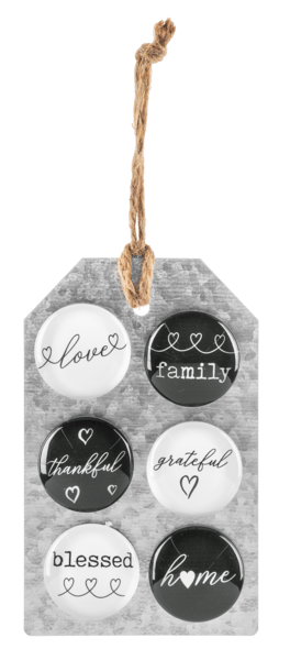 Family Text Magnet 6pc