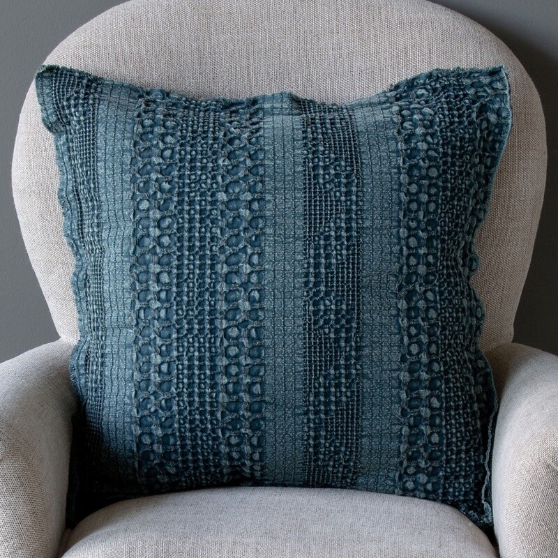 Heathered Waffle Weave Pillow Teal