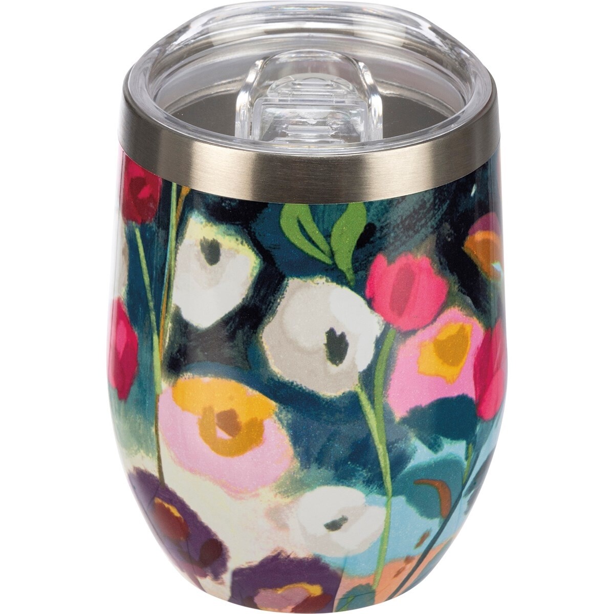 Wine Tumbler Red Floral