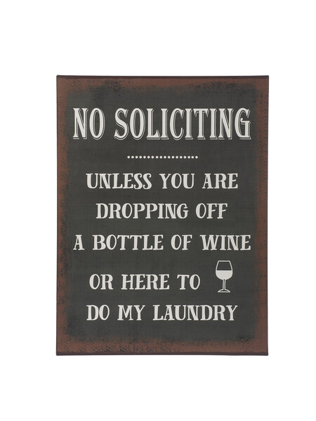 PRN Wine Sign-No Soliciting