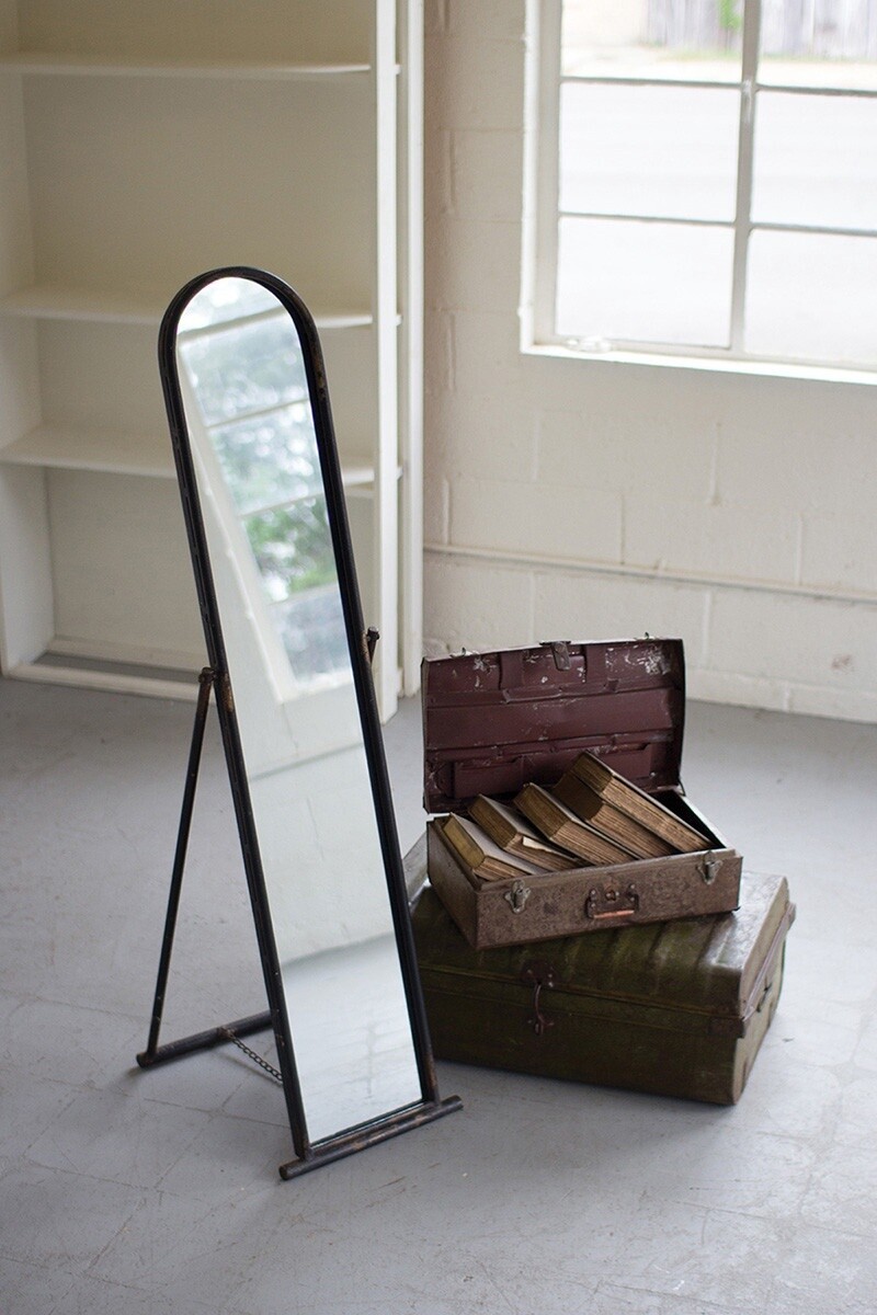 Floor Mirror Metal Frame &amp; Stand