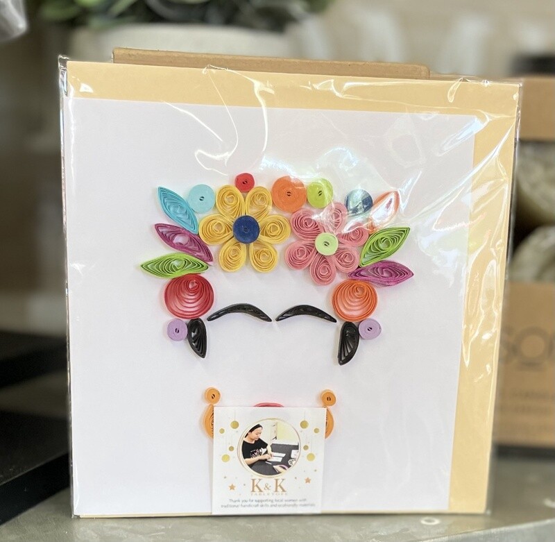 Handmade Quilling Cards Friday Kahlo